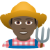 👨🏿‍🌾 man farmer: dark skin tone display on JoyPixels